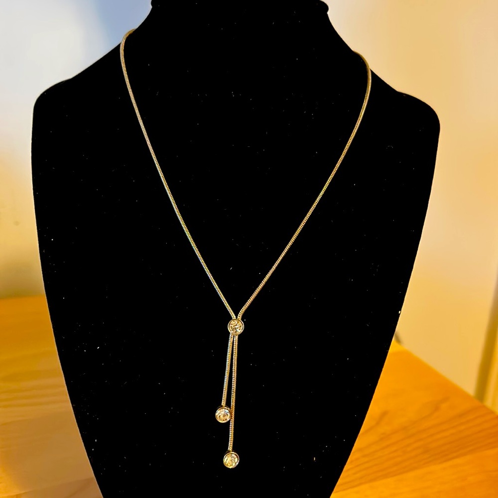 Silver Y Necklace